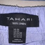 Tahari  Purple 100% Linen Shorts Photo 3