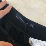 ZARA NWT $50 Black Ruffle Trouser Pants Size Small Photo 3