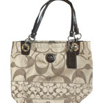 Coach  Alex Tan Brown Sateen Signature Tote Shoulder Bag Purse 14449 w/ Hang Tag Photo 0