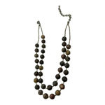Chico's  Double String Fashion‎ Beaded Earthtones Necklace Extender Chain Clasp​​​ Photo 4