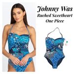 Johnny Was NEW Ruched Sweetheart One Piece Photo 1