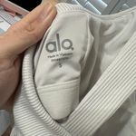 Alo Yoga White Alosoft Ribbed Chic Bra Tank Photo 2