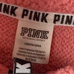 PINK - Victoria's Secret PINK Cozy Fleece Women L Pink Zip Drawstring Mock Neck Front Pocket Warm Outdoor Photo 1
