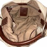 Lucky Brand  Cream Leather Hobo Bucket Shoulder Bag Purse Photo 7