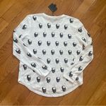 Skull Cashmere  Black White Kalissa Top Tshirt Long Sleeve Skull Print Burnout XS Photo 7