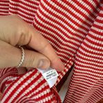 American Eagle  Red/Orange & White Striped Long Sleeve Shirt Size Large Photo 1