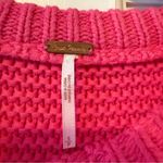 Free People Dream Cable Knit Sweater in Hibiscus Highlight Pink Size Small Photo 3