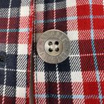 Liz Claiborne Vintage Liz Golf Red Blue White Plaid Bomber Jacket Size Medium Photo 3