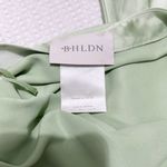 BHLDN Lucy Stretch Satin One Shoulder Mini Dress sage light green Photo 2