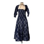 Hill House NWT  Nesli Nap Dress in Navy Glitter Check Smocked Midi S Photo 1