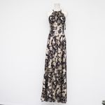 Betsy and Adam . Layla Halter Top Foil Print Gown. Photo 1