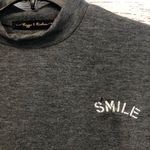 Rags II Riches SMILE‎ mock neck top Gray Size M Photo 0