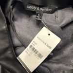 Supply And Demand NWT  vegan black leather skirt, S Photo 2