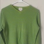 Ann Taylor Vtg 90s Y2K Stripped Thermal Long Sleeve Top Size Small π² Photo 1