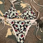 Relleciga NWT  Blue/Red Floral Bikini Set SzL Photo 0