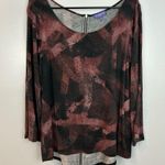 Vivienne Tam  Long Sleeve Jersey Zipper Back Shirt Size Large Photo 1