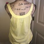 Free People Vintage  Boho Floral Crochet Yellow & Blue Tank Top Size Small Photo 5