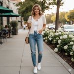 Jacquie The Label Short Sleeve Cardigan in Cream with Star Buttons Size S NWT Photo 1