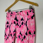 Lilly Pulitzer Kelly Ankle Skinny Pants High Tide Navy “Via Amor Flamingo Size 0 Photo 4