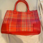 Tory Burch Pink Plaid Tote Photo 2