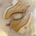 Sorel  | NIB Combat Moto Hi-Line Heel Lace Boot Ceramic Tan Chalk White | Size 9 Photo 2