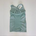 Zella  XS Green Strappy Back‎ Athletic Tank Top Built In Bra Activewear Photo 2
