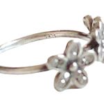 Sterling Silver 925  3 Flowers Ring Sz 9 Photo 9