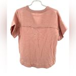 easel  blush pink v-neck oversized boxy short sleeve top M slub knit casual Photo 1