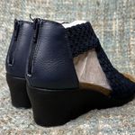 Comfortiva Alesha Stretch Woven Wedge Heeled Sandal in Navy (Wide) Size undefined Photo 1