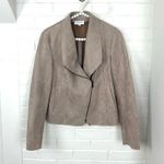 Carmen Marc Valvo Carmen Faux Suede Leather Moto Jacket Size S Photo 1