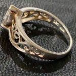 Signed Pear Cut Crown Tiara Design size 7 Silver Photo 5