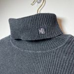 Ralph Lauren  Gray Turtleneck Sweater Small Preppy Classic Basic Embroidered Logo Photo 5