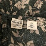 Melrose and Market Womens Blouse Top Long Bell Sleeve Open Back Floral Green 3X Photo 3