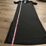 Adidas Velvet Vibes Maxi Shirt Dress Split Hem Black Size Medium NWT Photo 10