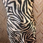 H&M  Divided‎ Zebra Mini Satin Slip Cowl Neck, Dropped & Cross Back, Size Small Photo 2