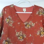 Kaileigh  Floral Boho 3/4 Sleeve Blouse Top Size XL Photo 2