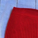 Genesis vintage cherry red midi sweater skirt. Size M Photo 5