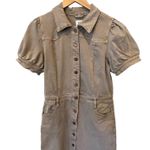 Wash Lab Denim Puff Sleeve Denim Dress Size Medium Brown Photo 3
