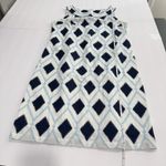 Talbots Blue White Diamond Jubilee Sleeveless Linen Dress Size 12 Photo 7