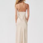 ZARA  dress maxi satin slip bodycon ruffled strappy wedding evening cocktail Photo 3