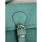 Vera Pelle Crossbody Bag Soft Italian Leather Small Blue Teal Adjustable Strap Photo 1