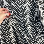 Lane Bryant  14 16 Surplice Top Sheer Black Zebra Split Long Sleeve V-Neck Sexy Photo 1