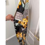 Jolie & Joy Abstract Floral Ruched Midi Dress XL Wearable Art‎ Newsprint Black Photo 5