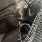 Vintage black beaded bag with pink, blue, and green ruffle trim Photo 4