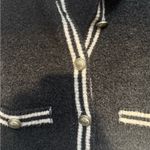 American Eagle  Outfitters Charcoal Cardigan with Cream Accents Photo 1