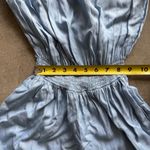 Women's Smocked Off the Shoulder One Piece Jumpsuit / denim light wash / small Blue Photo 4