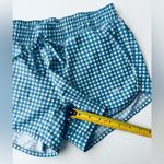 ALBION FIT  Blue Gingham Running Shorts lined sporty preppy Travel XS Photo 4