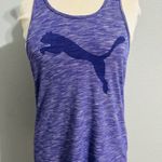 Puma Purple Athletic Sporty Muscle Women Shirt with Printed Logo Size S Photo 2