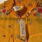 Floral blouse with smock neck line Size L Photo 3