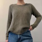 Madewell  olive dark green knit sweater layered Photo 0